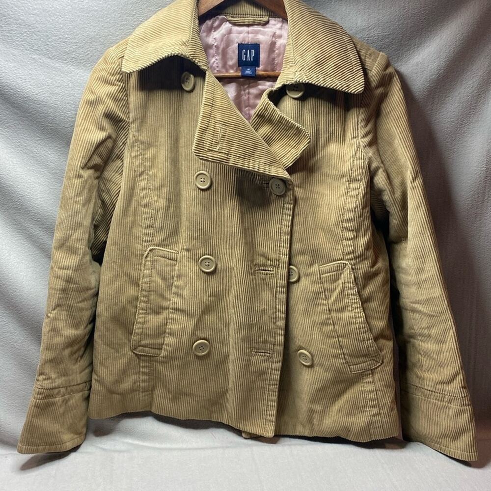 Gap Khaki Corduroy Double Button Front Jacket Siz… - image 1